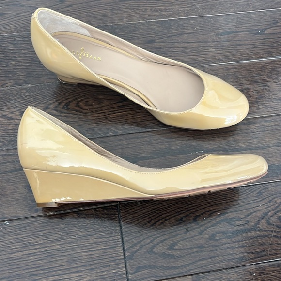 Cole Haan Nike Air Talia Beige Wedge 6.5/7 - Picture 3 of 10